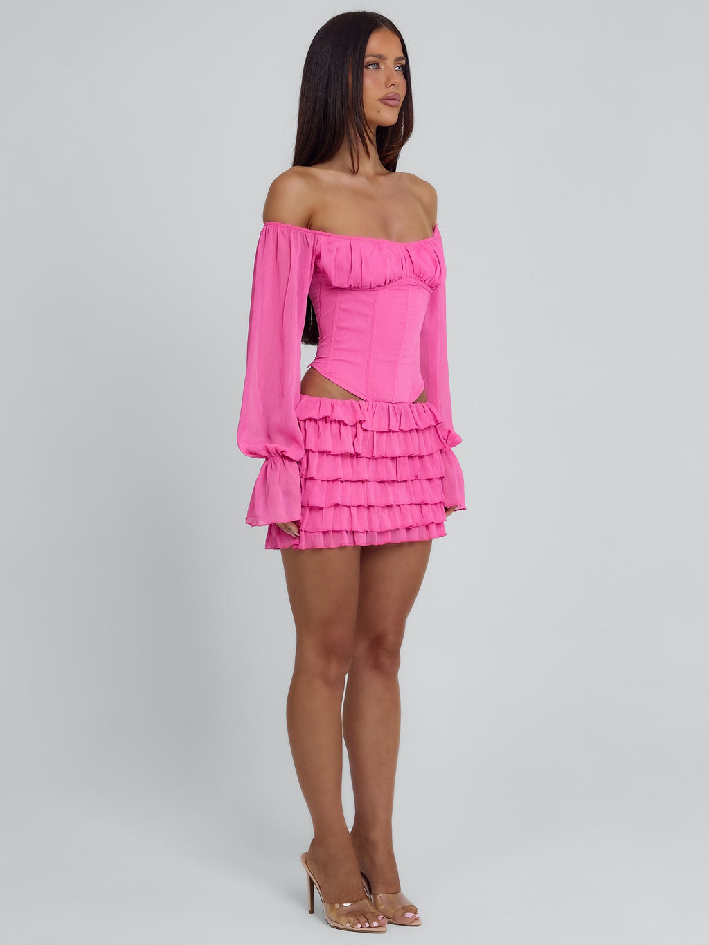 AYANI MINI DRESS HOT PINK