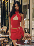 BAHERIA MINI SKIRT RED