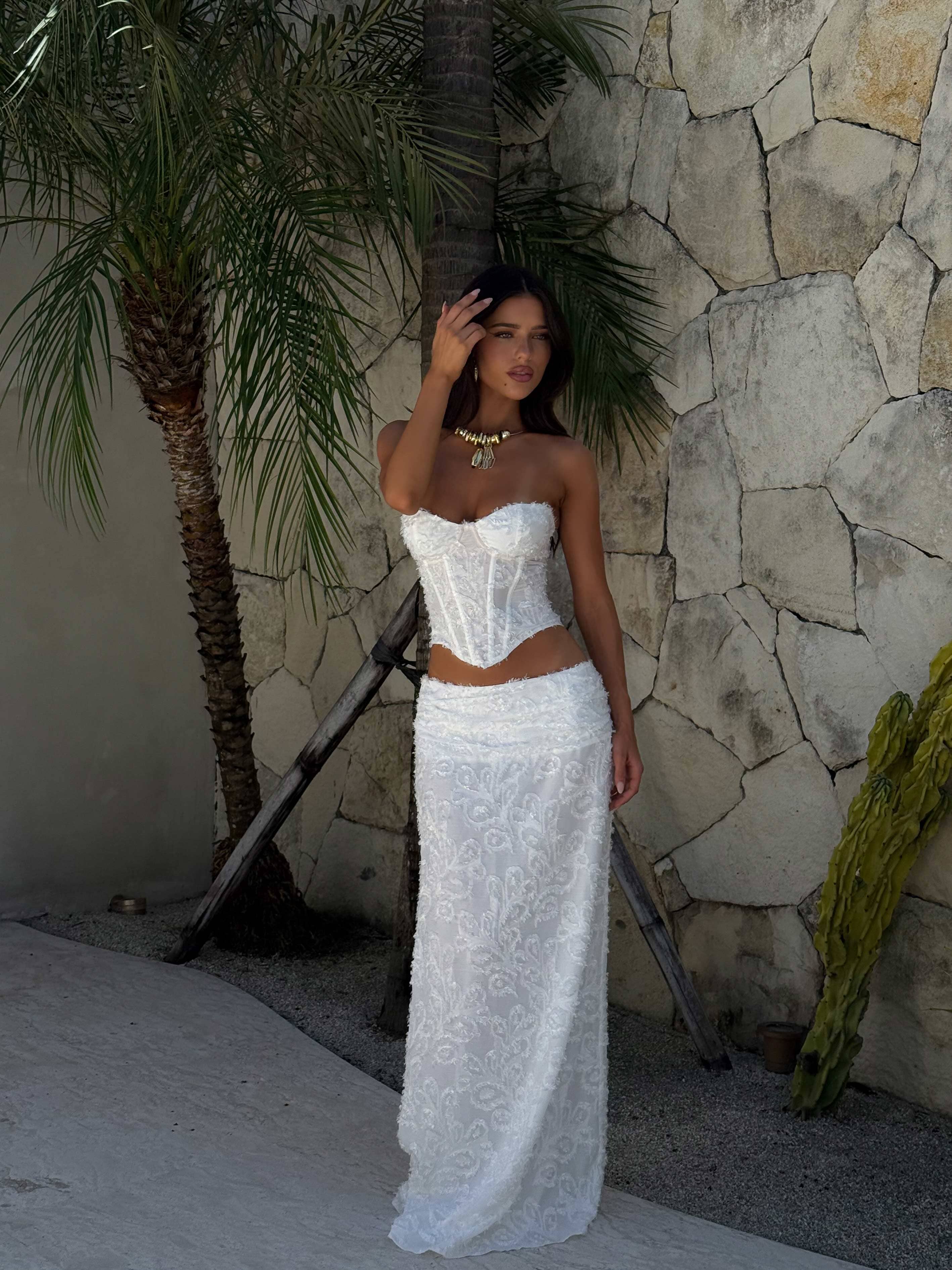CATHERINE CORSET TOP IVORY