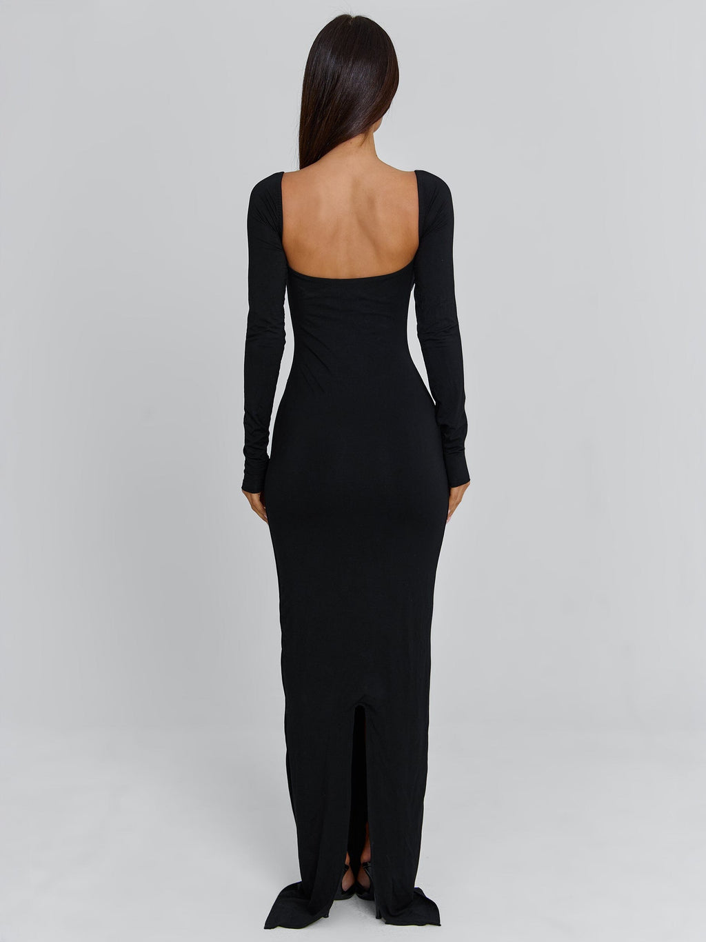 DIONNE LONG SLEEVE MAXI DRESS BLACK