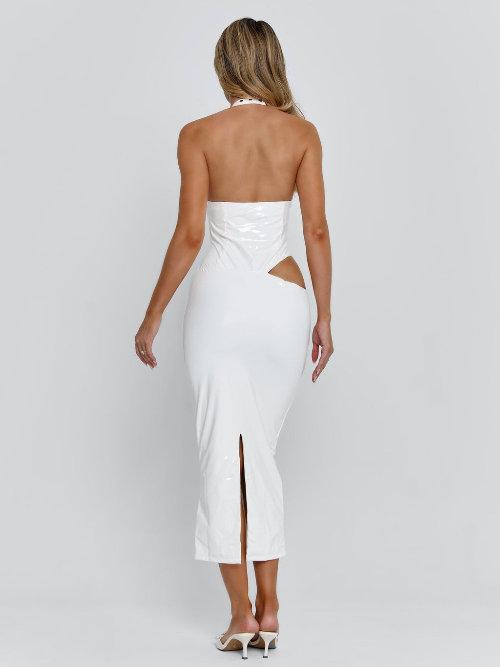 EVALEE MIDI DRESS WHITE