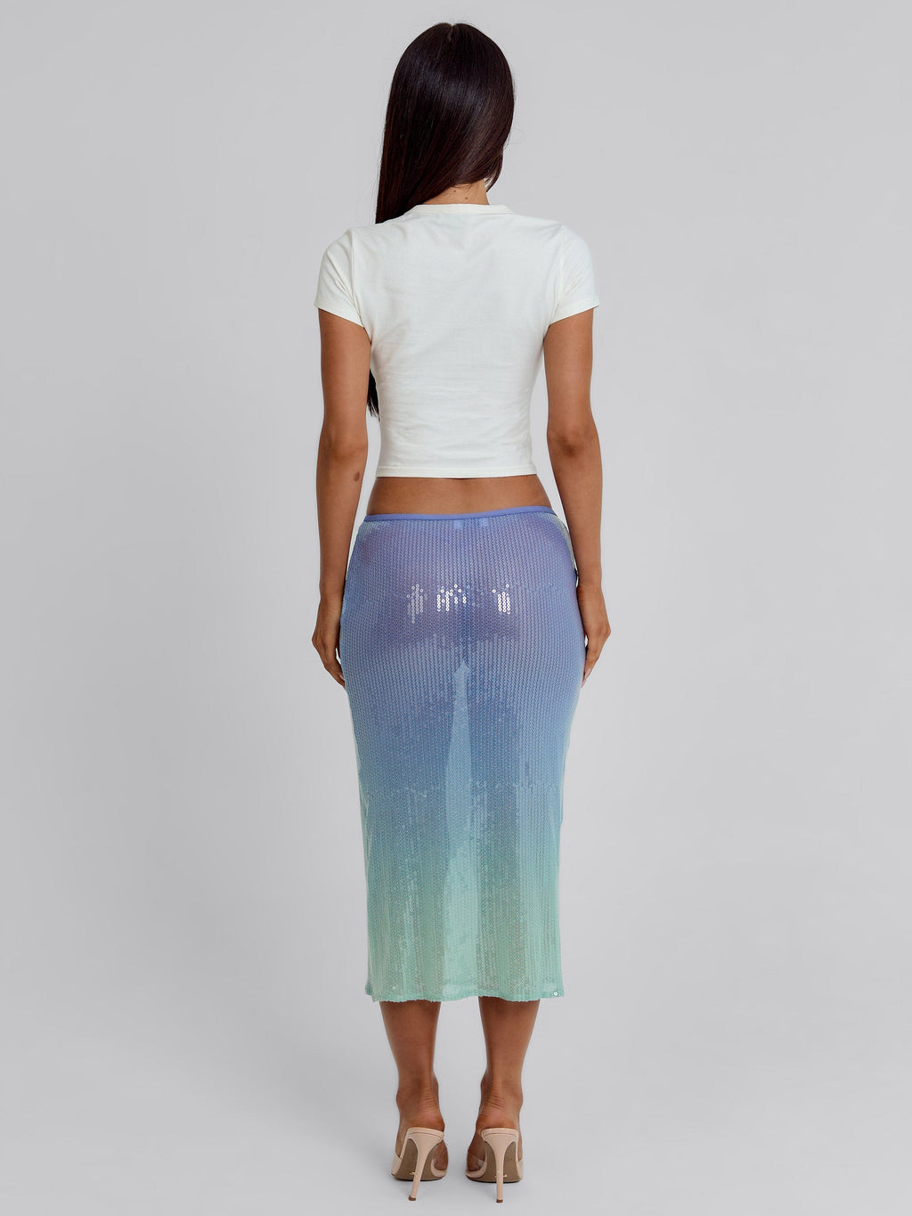 GINGER MIDI SKIRT BLUE