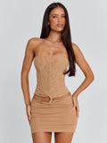 LILIANA MINI DRESS TAN