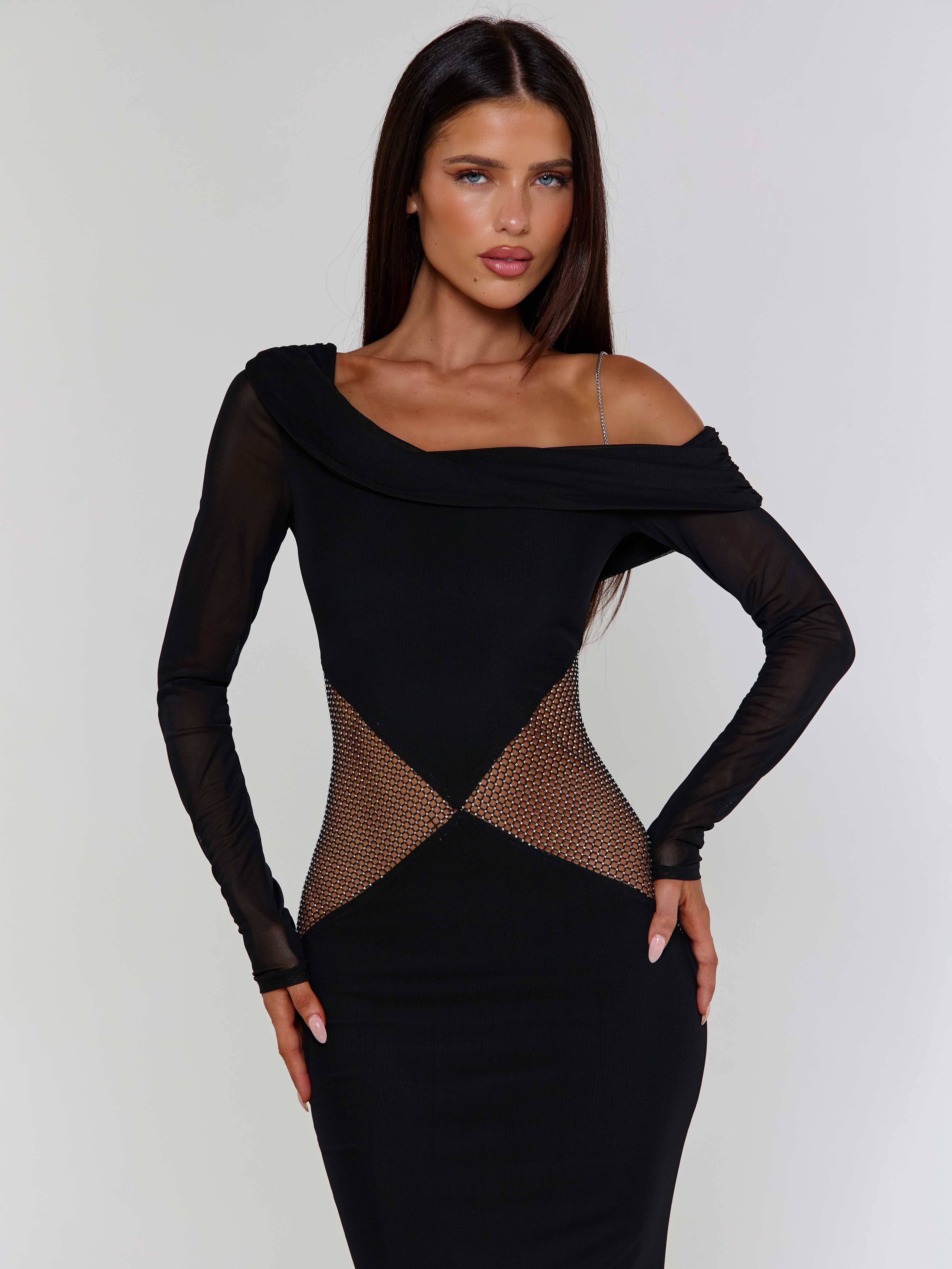 LUMINA MAXI DRESS BLACK