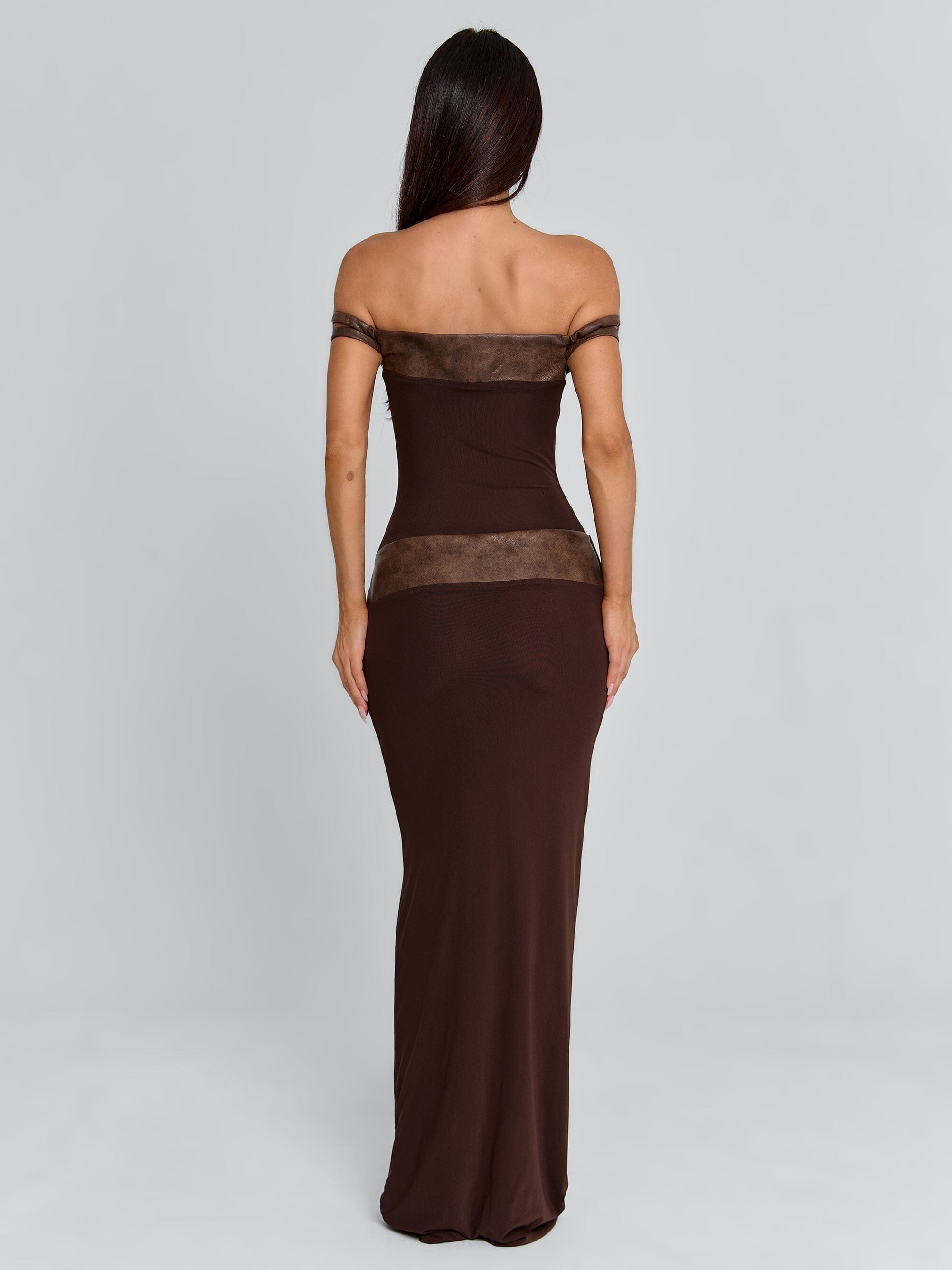 ROZIA MAXI DRESS BROWN