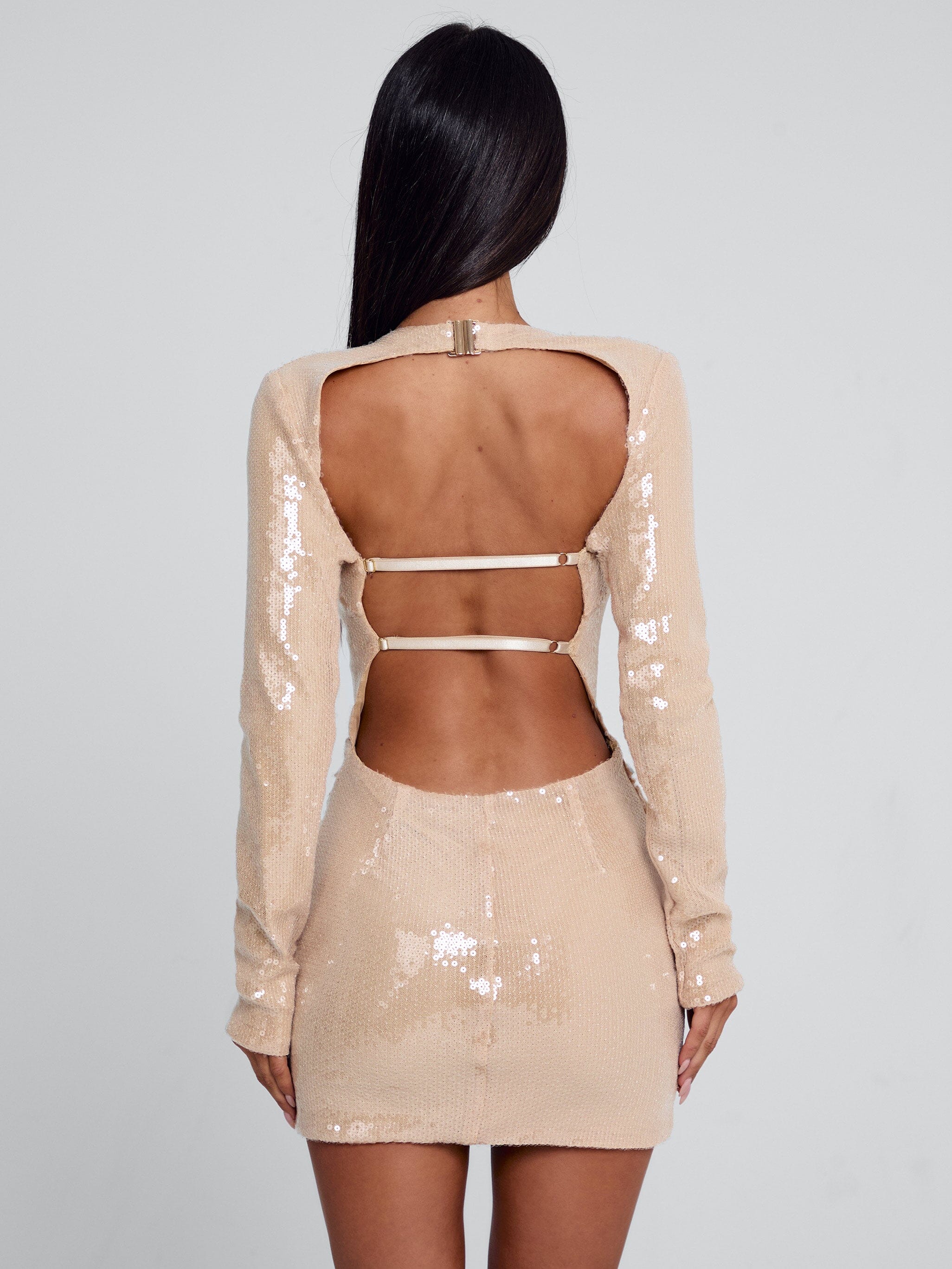 SOLENZA MINI DRESS BEIGE