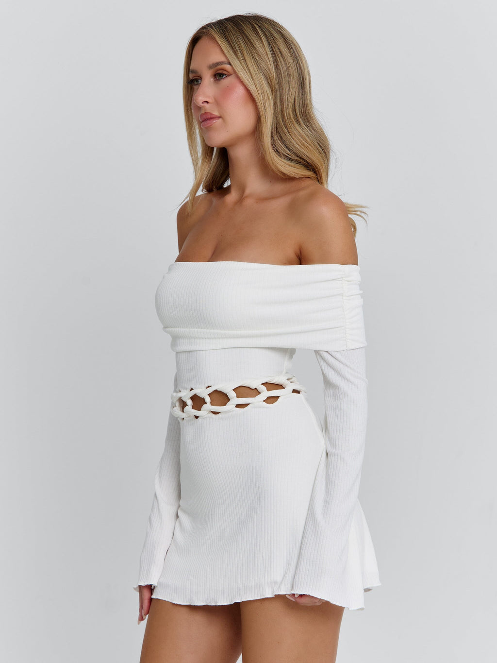 SYLVAINE MINI DRESS WHITE