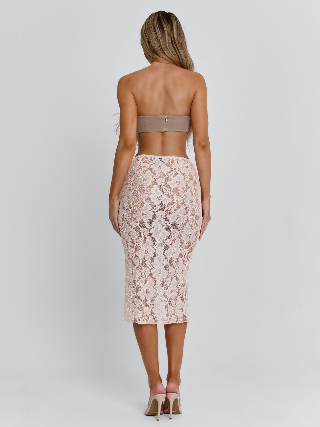 MERIDA MIDI SKIRT LIGHT PINK