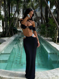 TIAN MAXI SKIRT BLACK